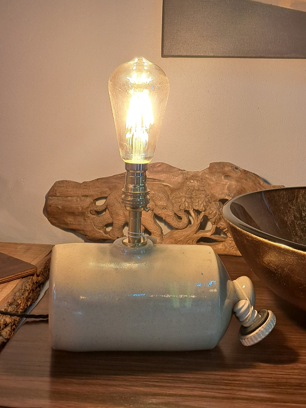 Vintage Hot Water Bottle Lamp