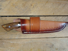 Load image into Gallery viewer, Damascus Knife, Rosewood Grip
