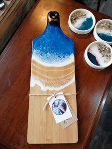 Blue Resin Cheese board